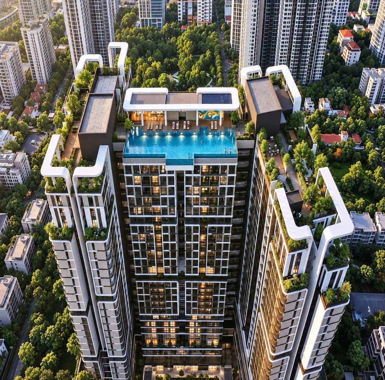 Phối cảnh Happy One Elite từ trên cao