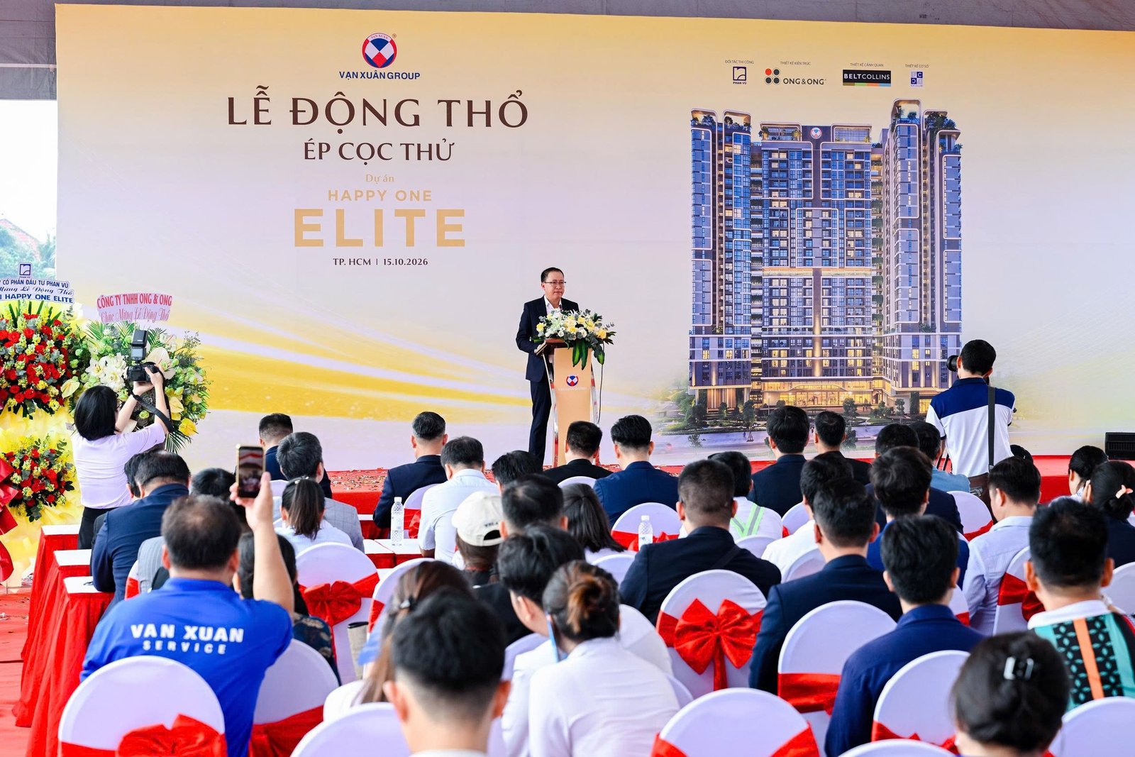 Toàn cảnh lễ động thổ dự án Happy One Elite tại Tam Bình